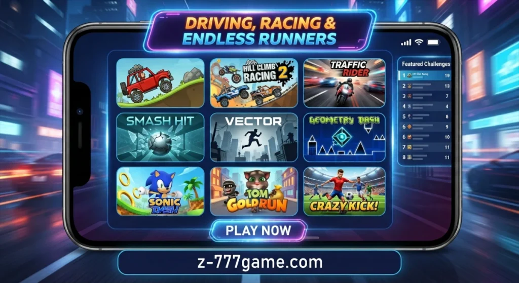 Driving, Racing & Endless Runners